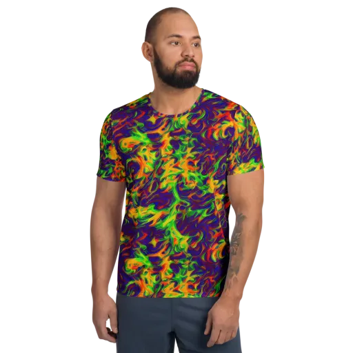 Wildfire Whirlpool on a Men's Athletic T-Shirt