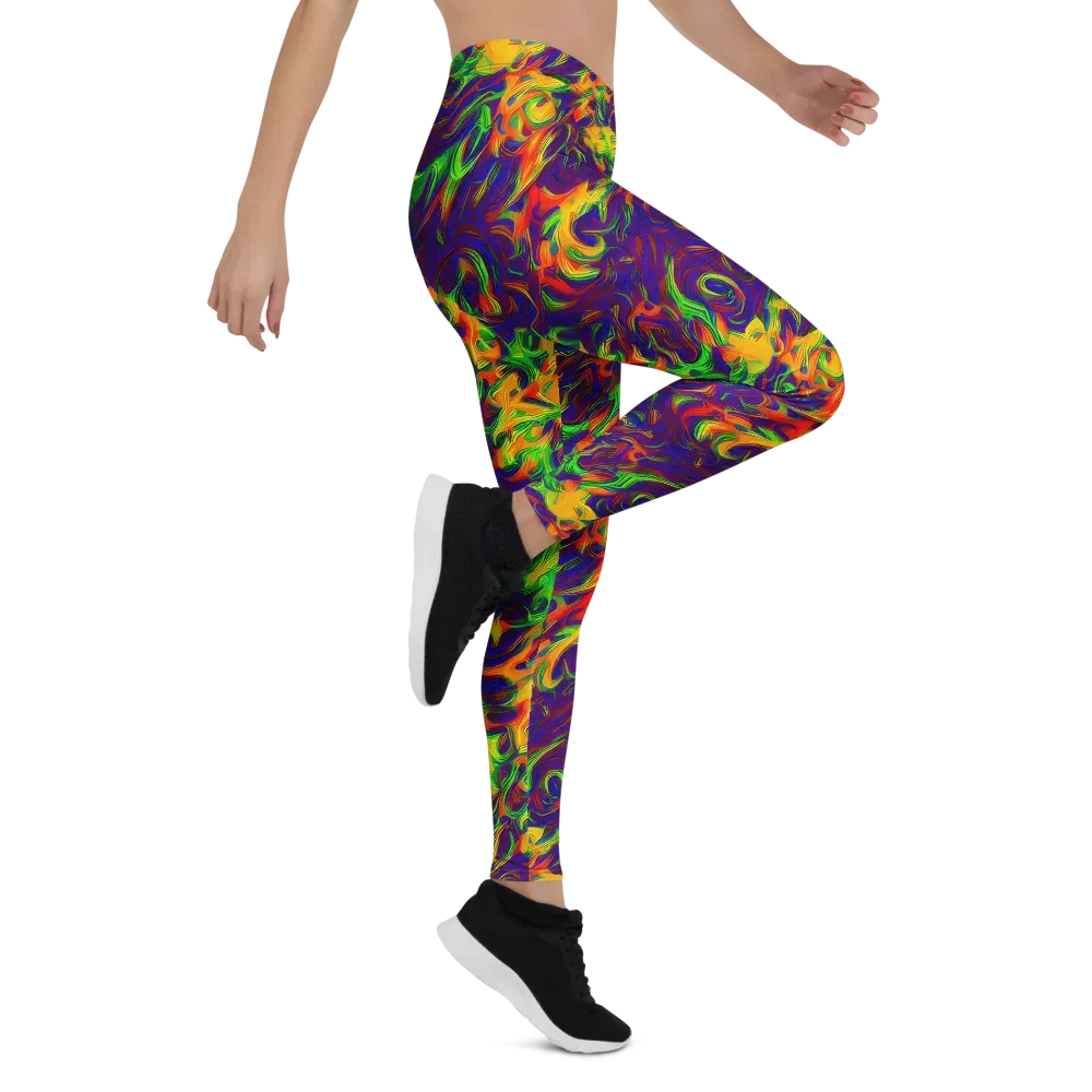 Wildfire Whirlpool on Leggings — Right