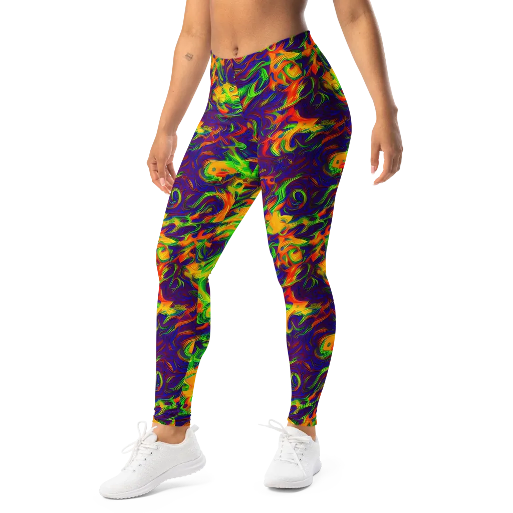 Wildfire Whirlpool on Leggings — Left Front