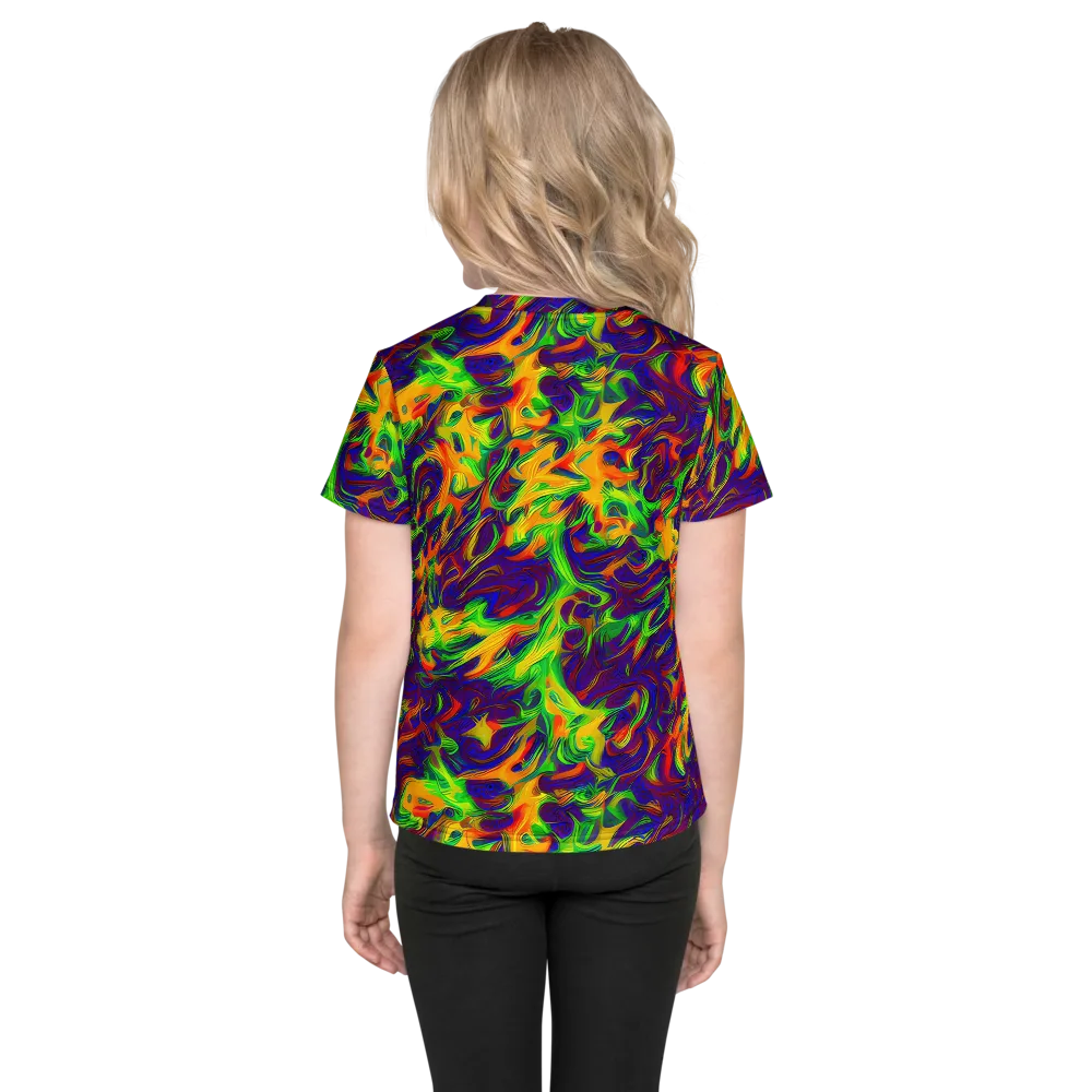 Wildfire Whirlpool on Kids Crew Neck T-Shirt — Back