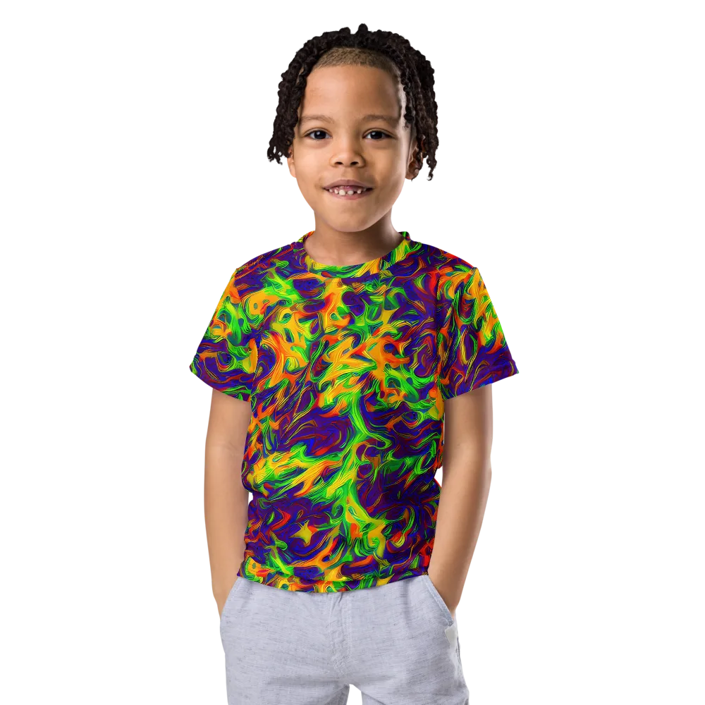 Wildfire Whirlpool on Kids Crew Neck T-Shirt — Front