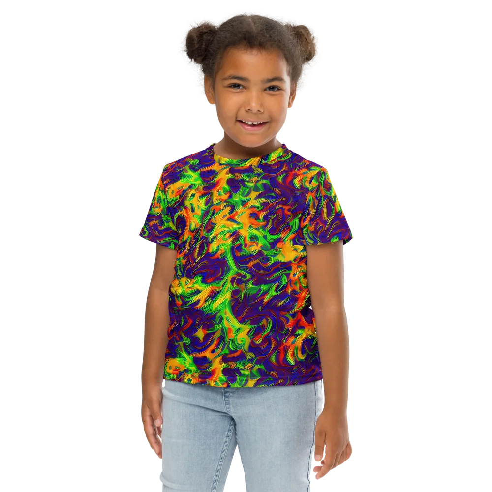 Wildfire Whirlpool on Kids Crew Neck T-Shirt — Front