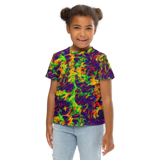 Wildfire Whirlpool on a Kids Crew Neck T-Shirt