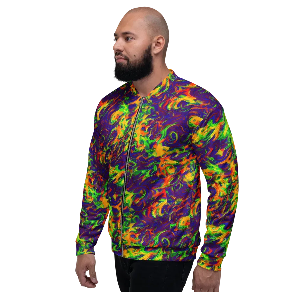 Wildfire Whirlpool on Bomber Jacket — Left