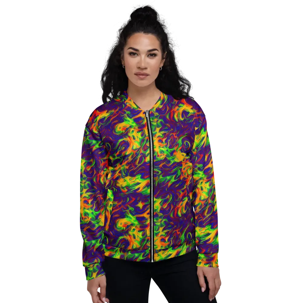 Wildfire Whirlpool on Bomber Jacket — Front