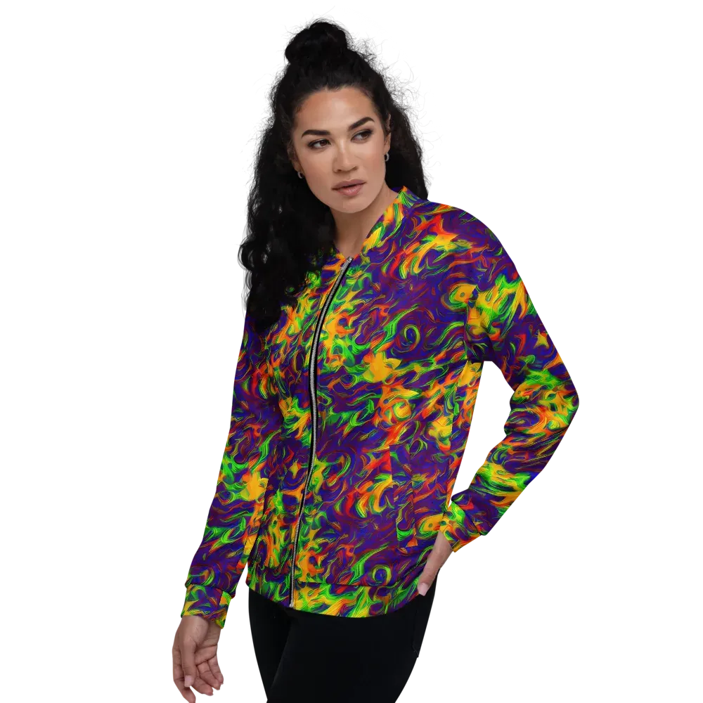 Wildfire Whirlpool on Bomber Jacket — Left