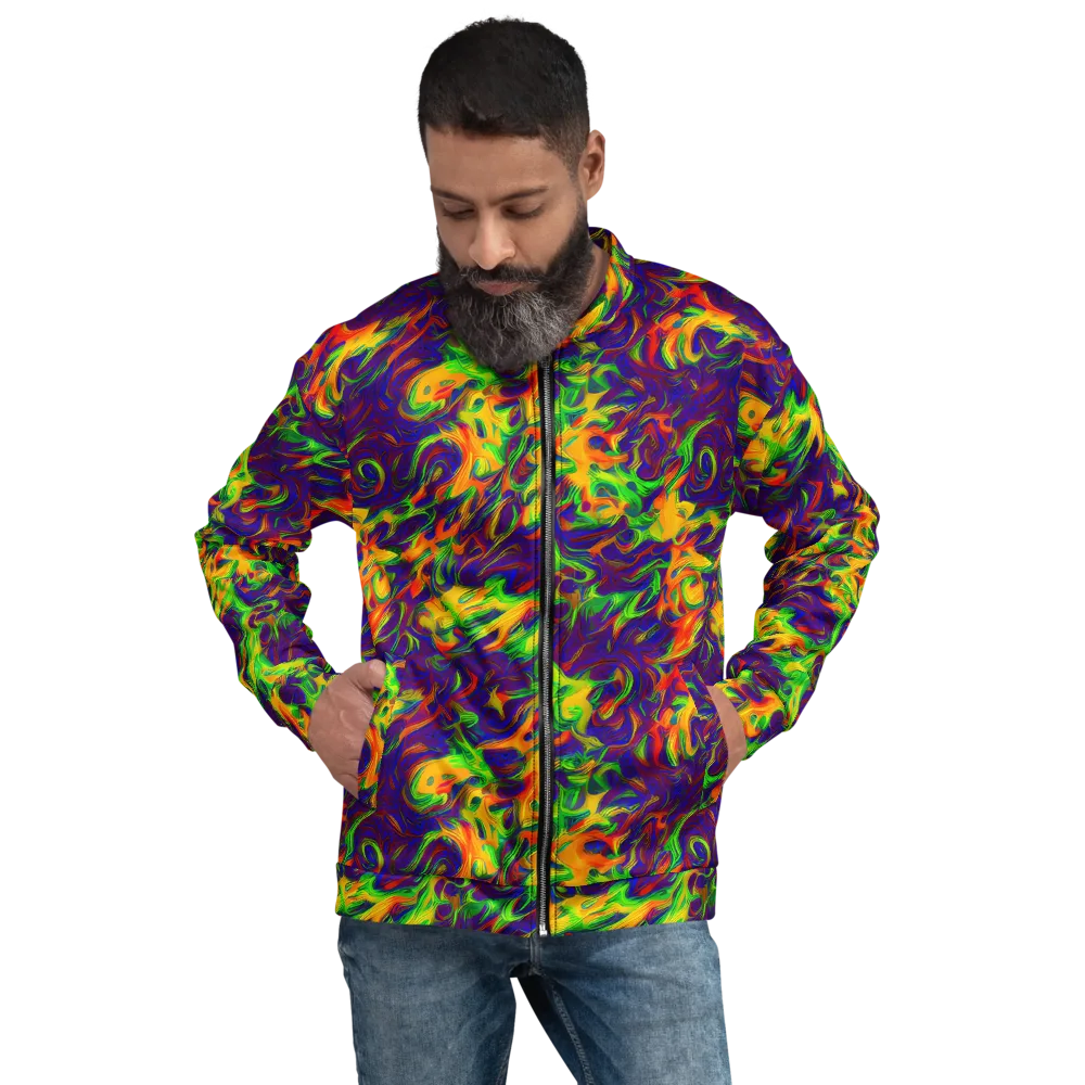 Wildfire Whirlpool on Bomber Jacket — Front