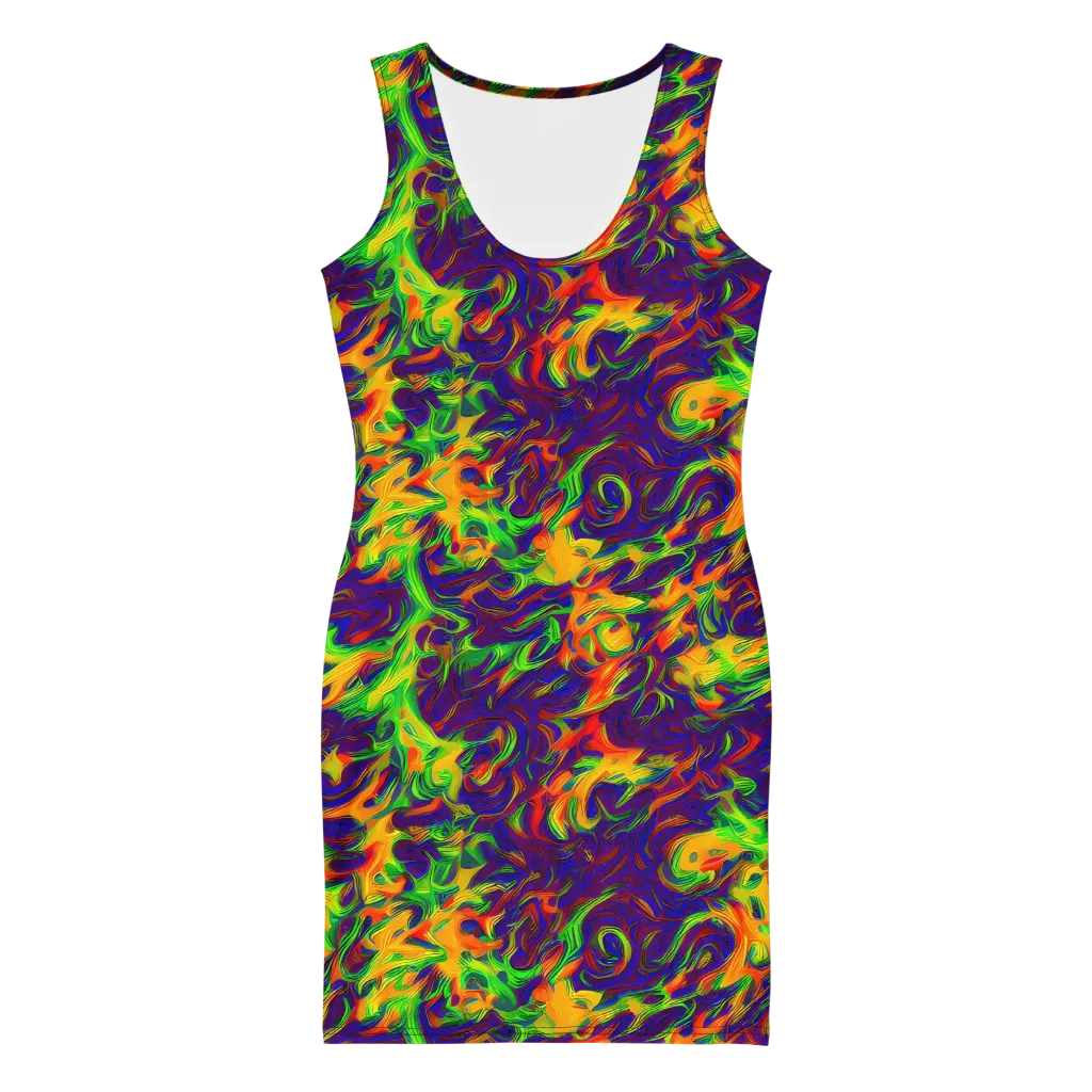 Wildfire Whirlpool on Bodycon Dress — Front