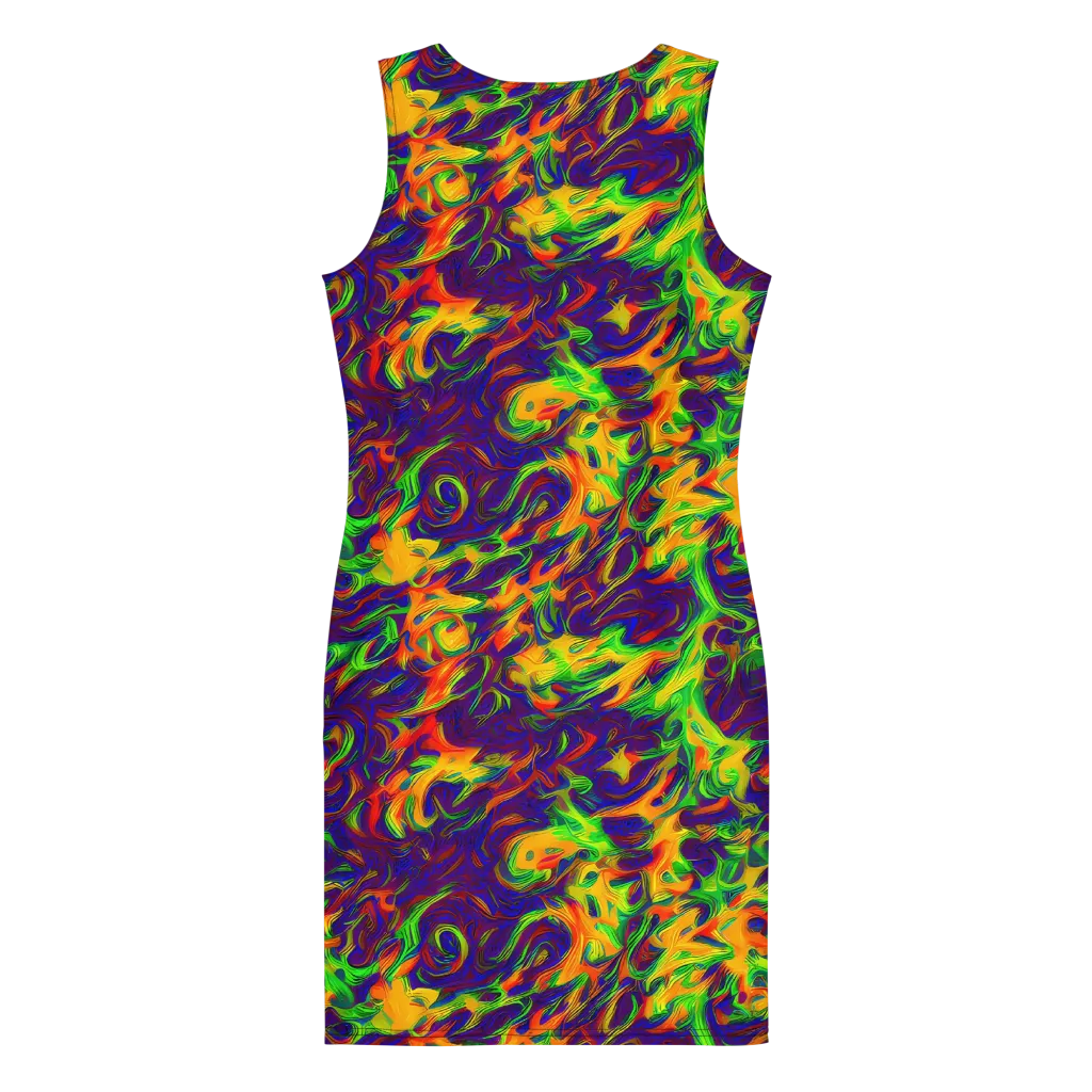 Wildfire Whirlpool on Bodycon Dress — Back