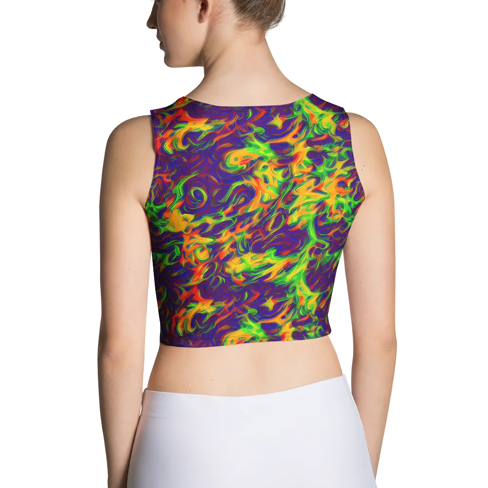 Wildfire Whirlpool on Crop Top — Back