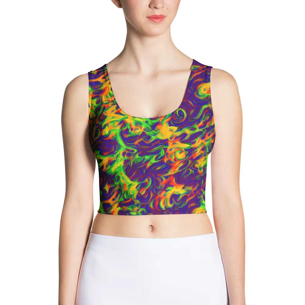 Wildfire Whirlpool on Crop Top — Front