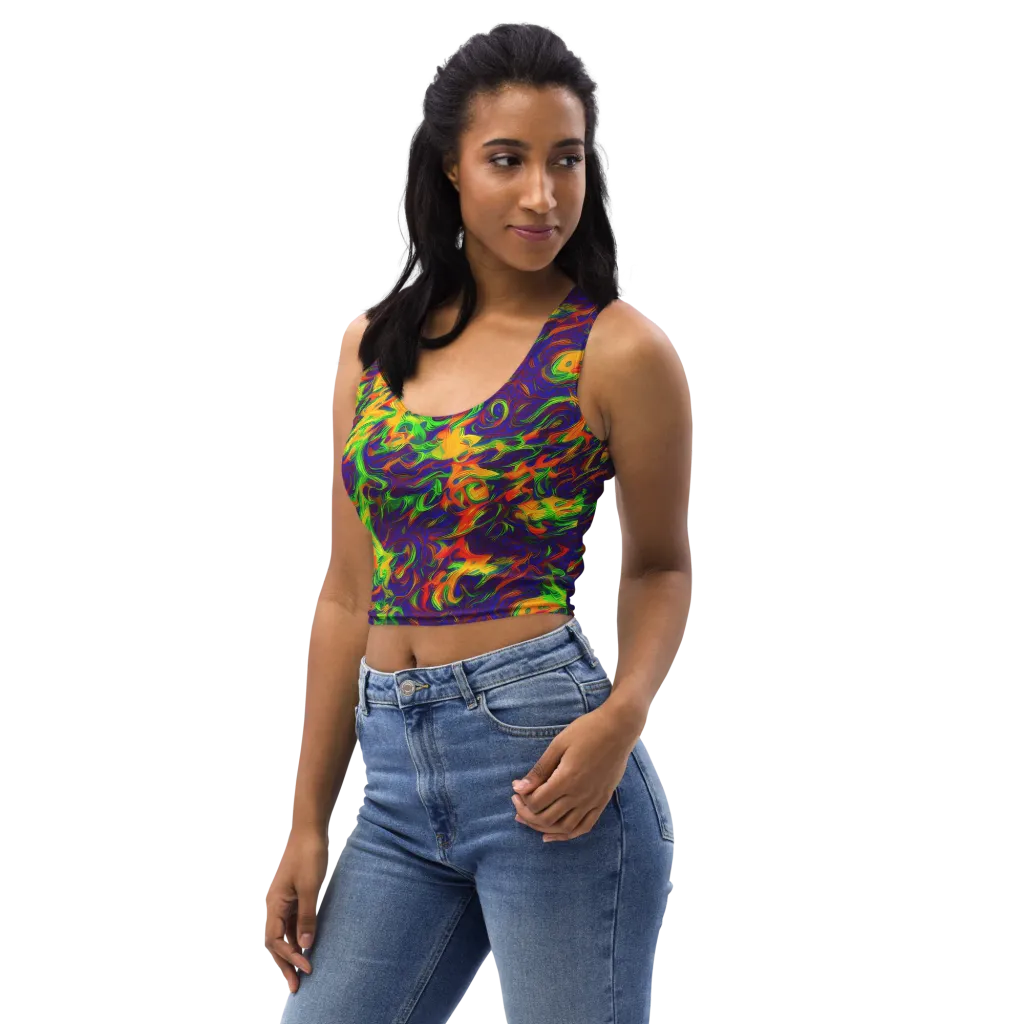 Wildfire Whirlpool on Crop Top — Left Front