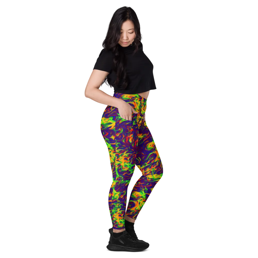 Wildfire Whirlpool on Leggings with Pockets — Right