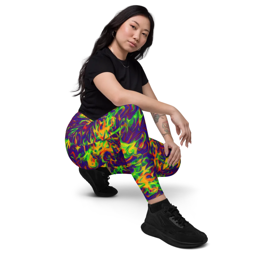 Wildfire Whirlpool on Leggings with Pockets — Right Front