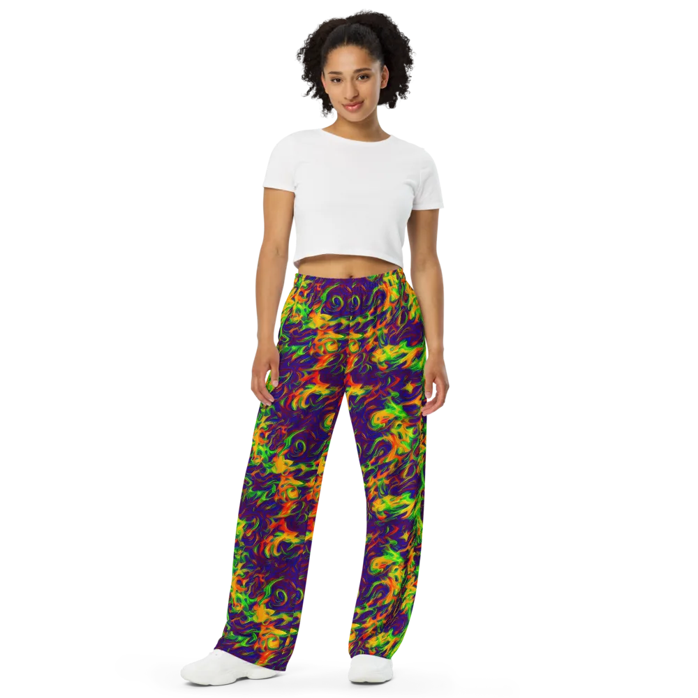 Wildfire Whirlpool on Wide-Leg Pants — Front
