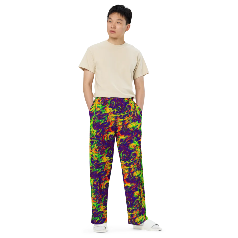 Wildfire Whirlpool on Wide-Leg Pants — Front