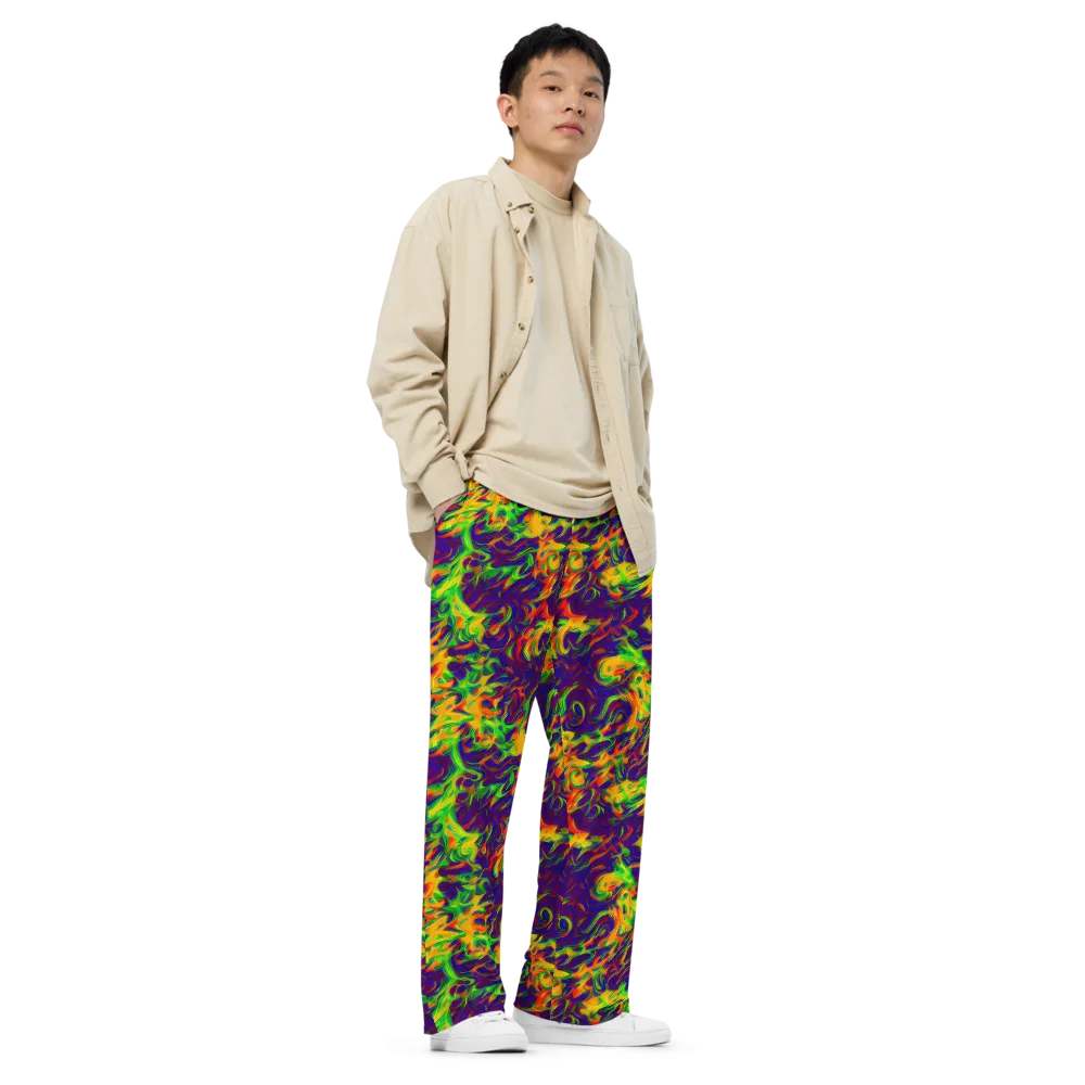 Wildfire Whirlpool on Wide-Leg Pants — Right Front
