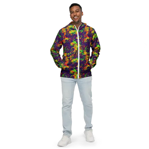 Wildfire Whirlpool on a Men's Windbreaker