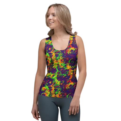 Wildfire Whirlpool on a Women's Tank Top