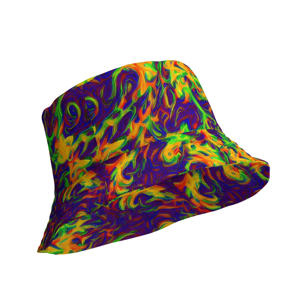 Wildfire Whirlpool on Reversible Bucket Hat — Product details Outside