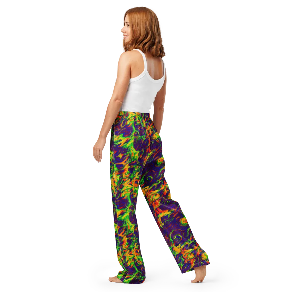 Wildfire Whirlpool on Women's Pajama Pants — Back