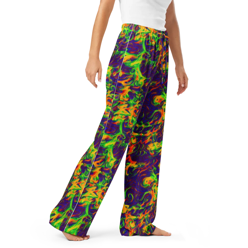 Wildfire Whirlpool on Women's Pajama Pants — Right Front