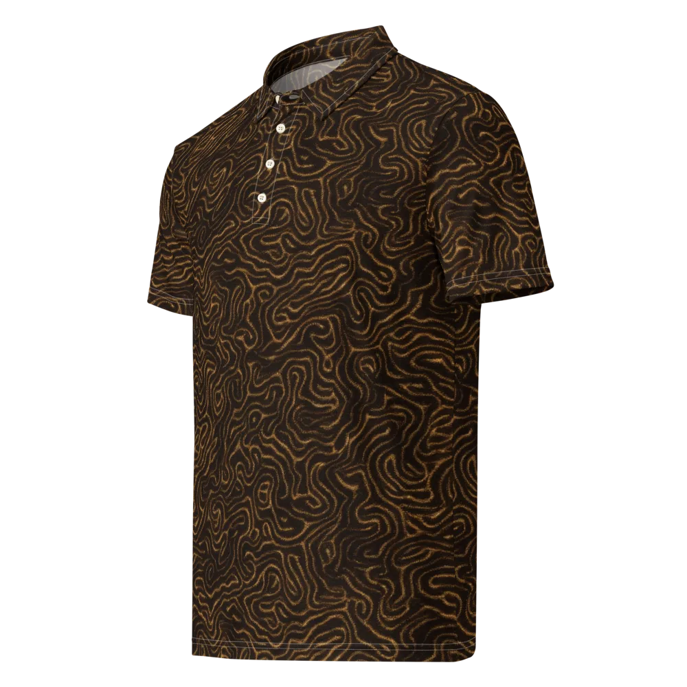 Amber Maze on Men's Slim Fit Polo Shirt — Left Front