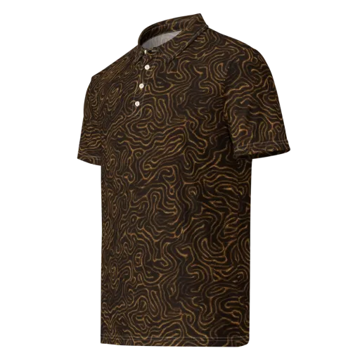 Amber Maze on a Men's Slim Fit Polo Shirt