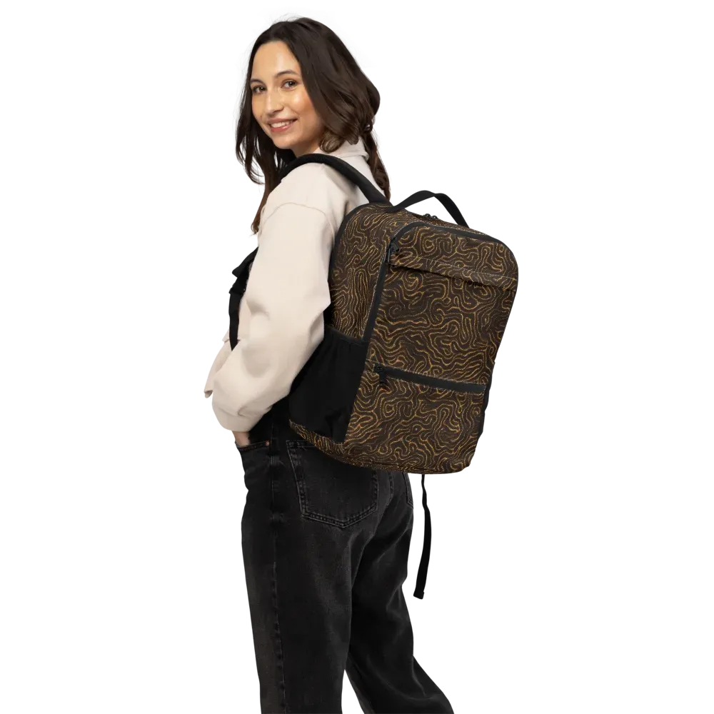 Amber Maze on Utility Backpack — Back