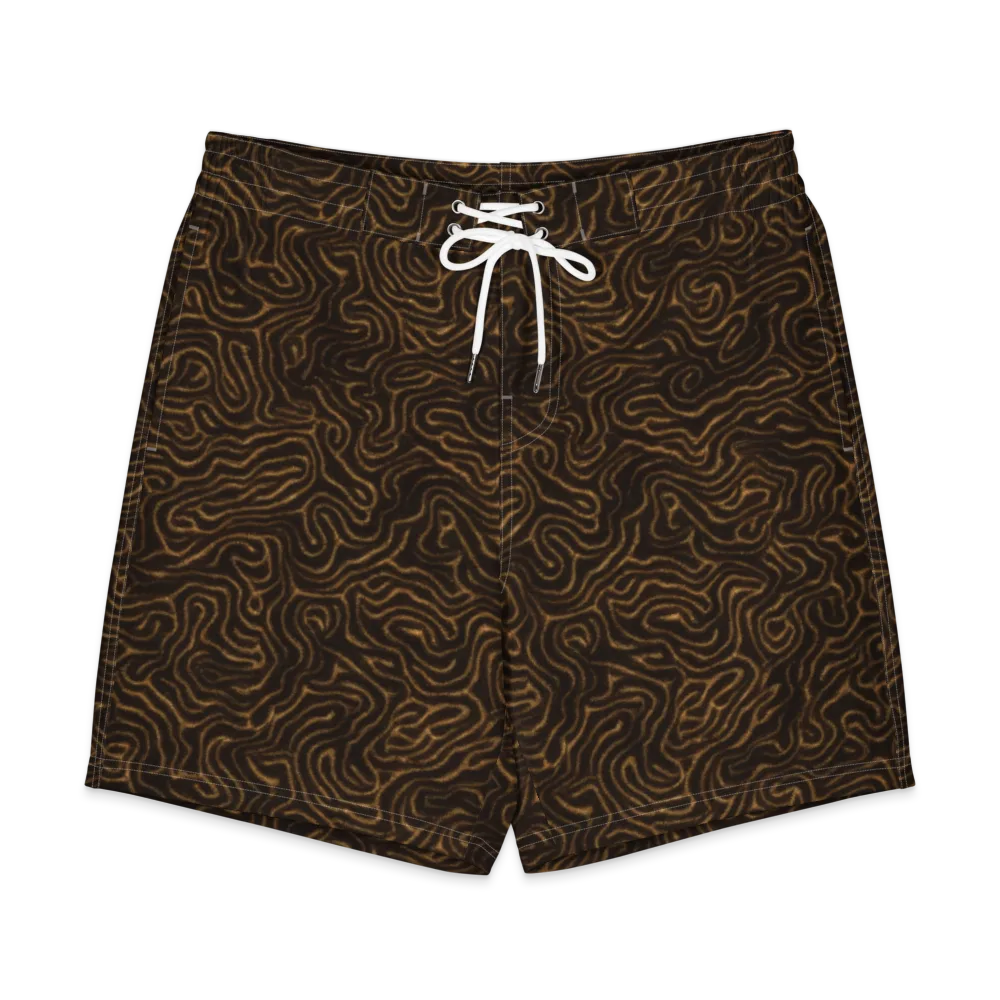 Amber Maze on Men's Board Shorts — Front