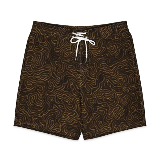 Amber Maze on a Men's Board Shorts