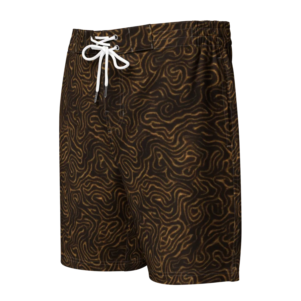 Amber Maze on Men's Board Shorts — Front