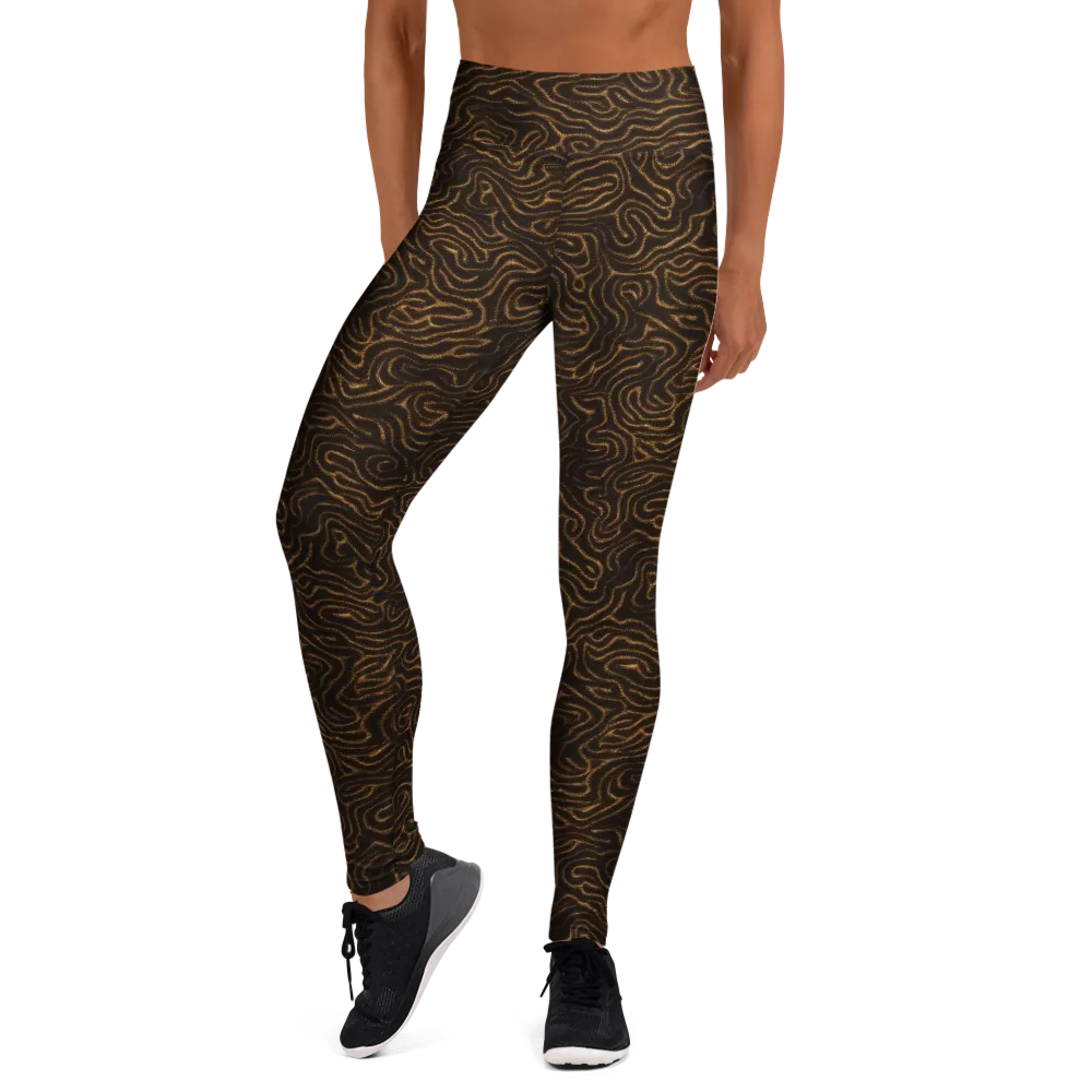 Amber Maze on Yoga Leggings — Front