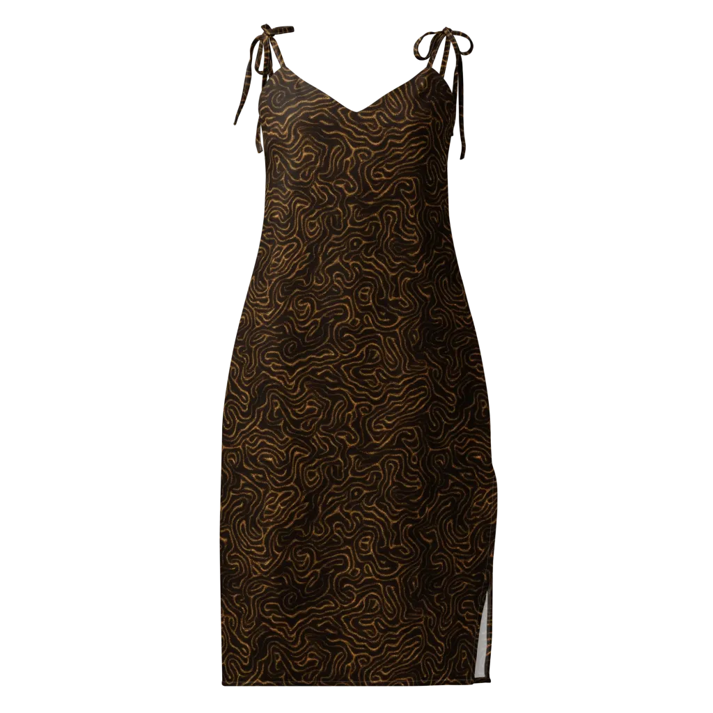 Amber Maze on Slip Dress — Front