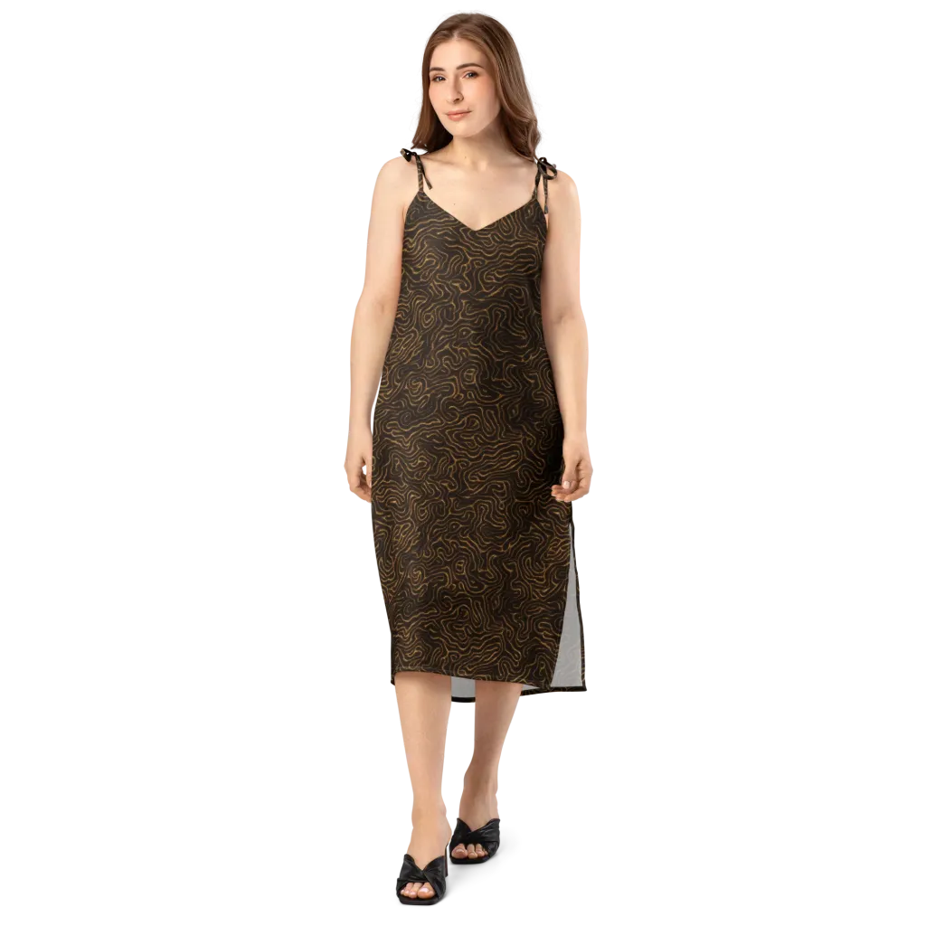 Amber Maze on Slip Dress — Front