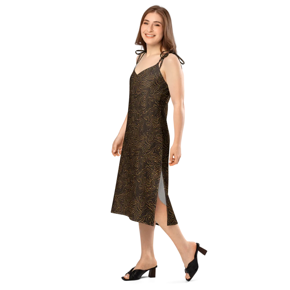 Amber Maze on Slip Dress — Left Front