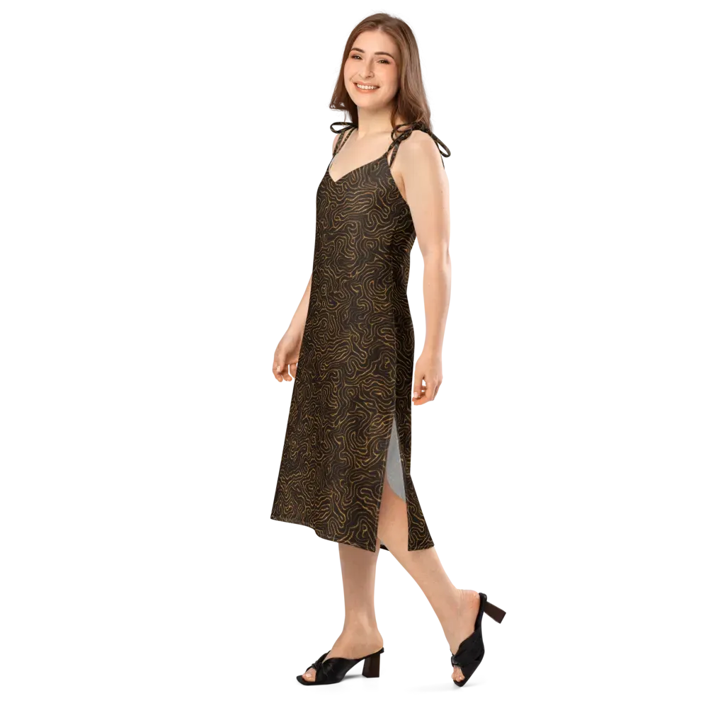 Amber Maze on Slip Dress — Left Front
