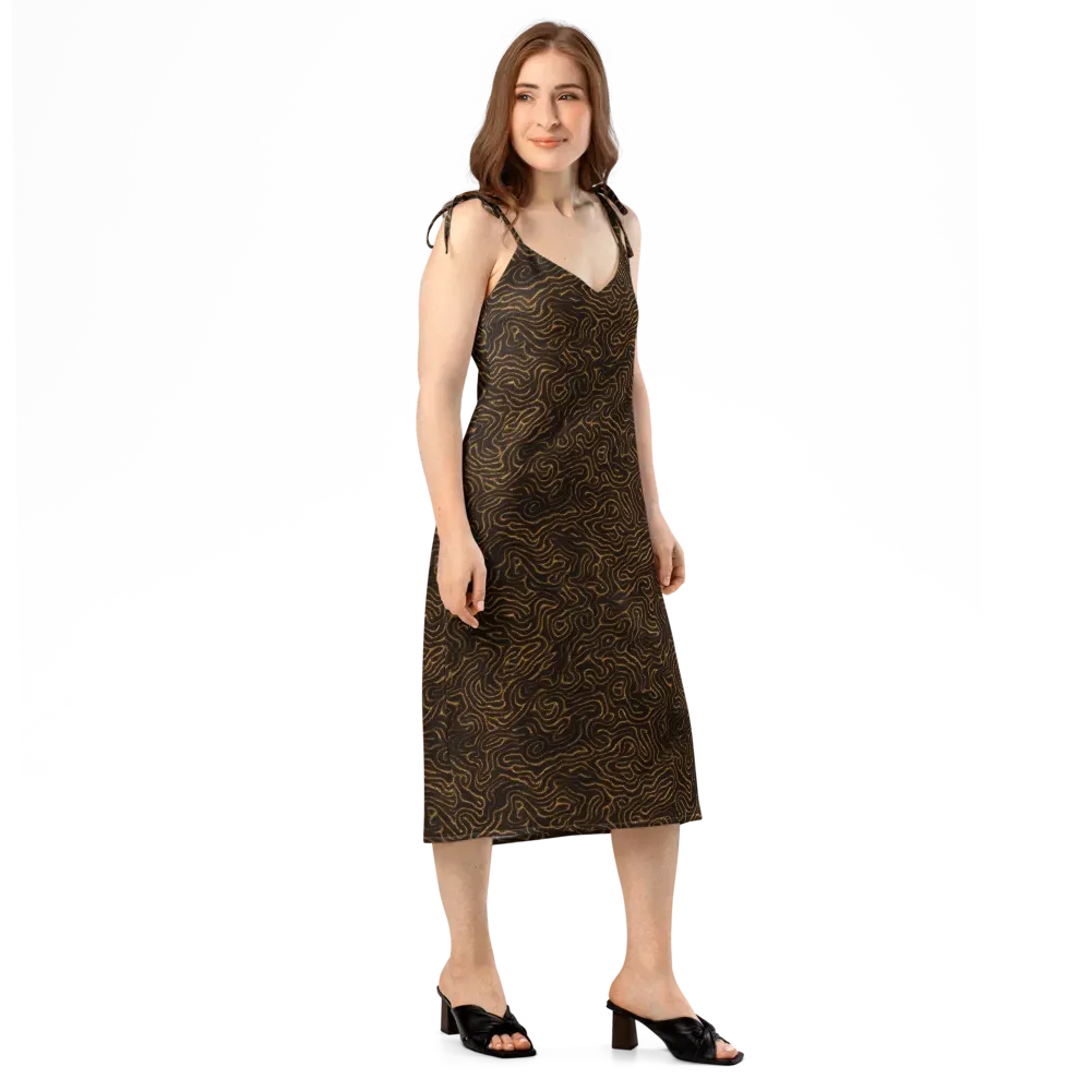 Amber Maze on Slip Dress — Right Front