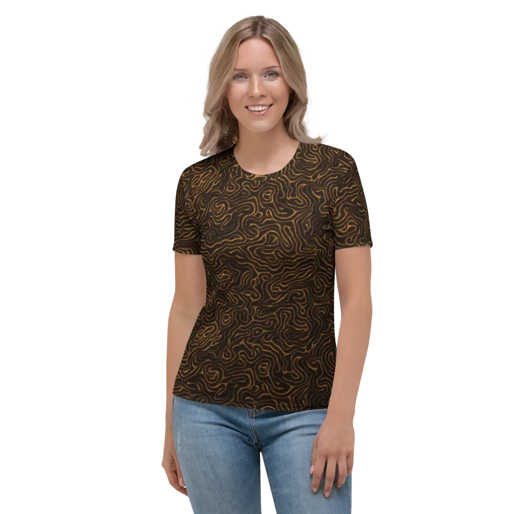 Amber Maze on Women's Crew Neck T-Shirt — Front