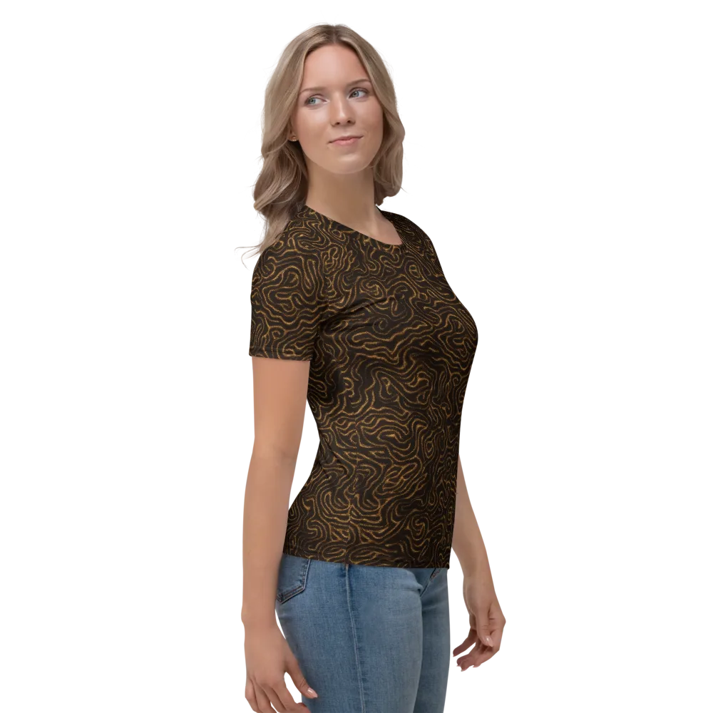 Amber Maze on Women's Crew Neck T-Shirt — Right