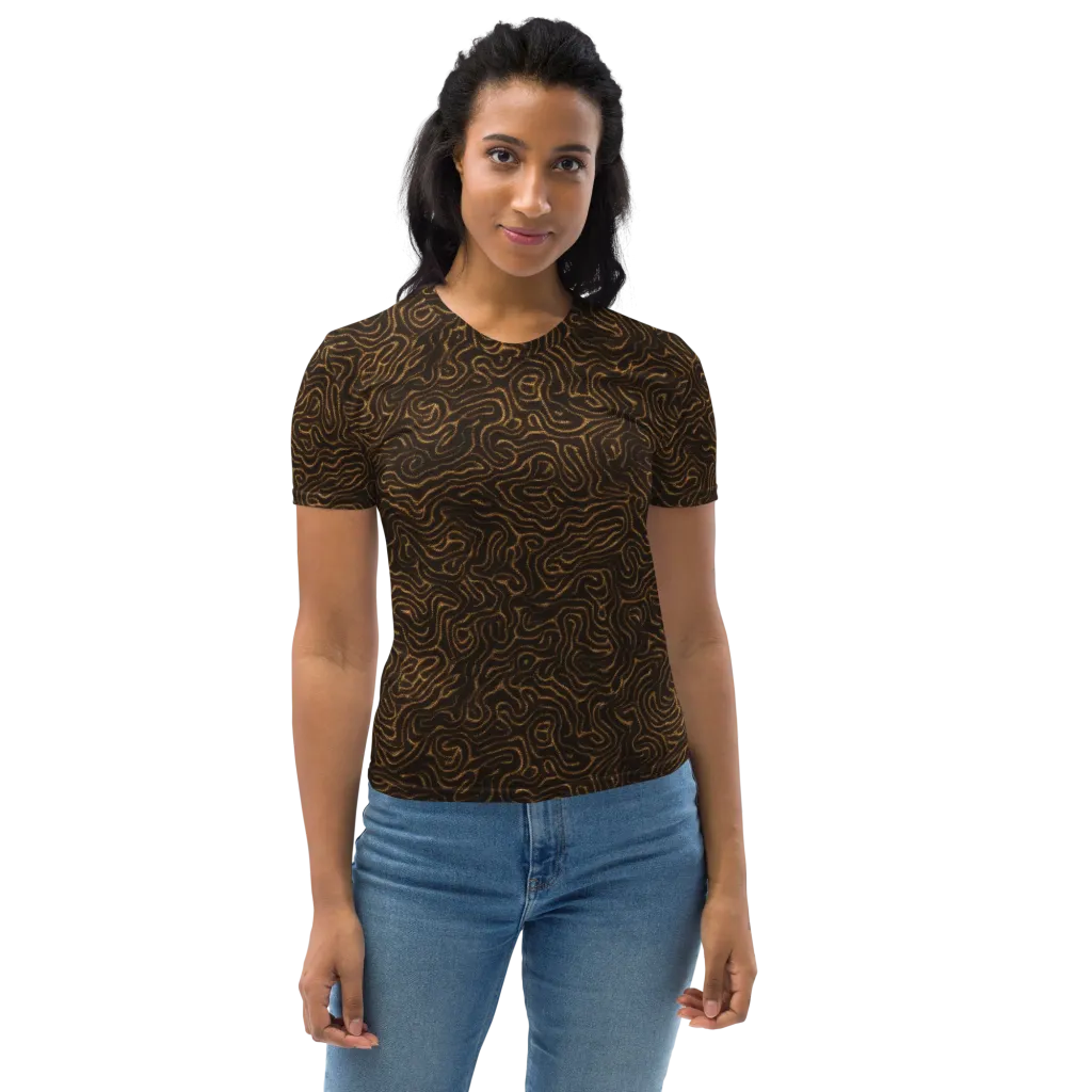 Amber Maze on Women's Crew Neck T-Shirt — Front