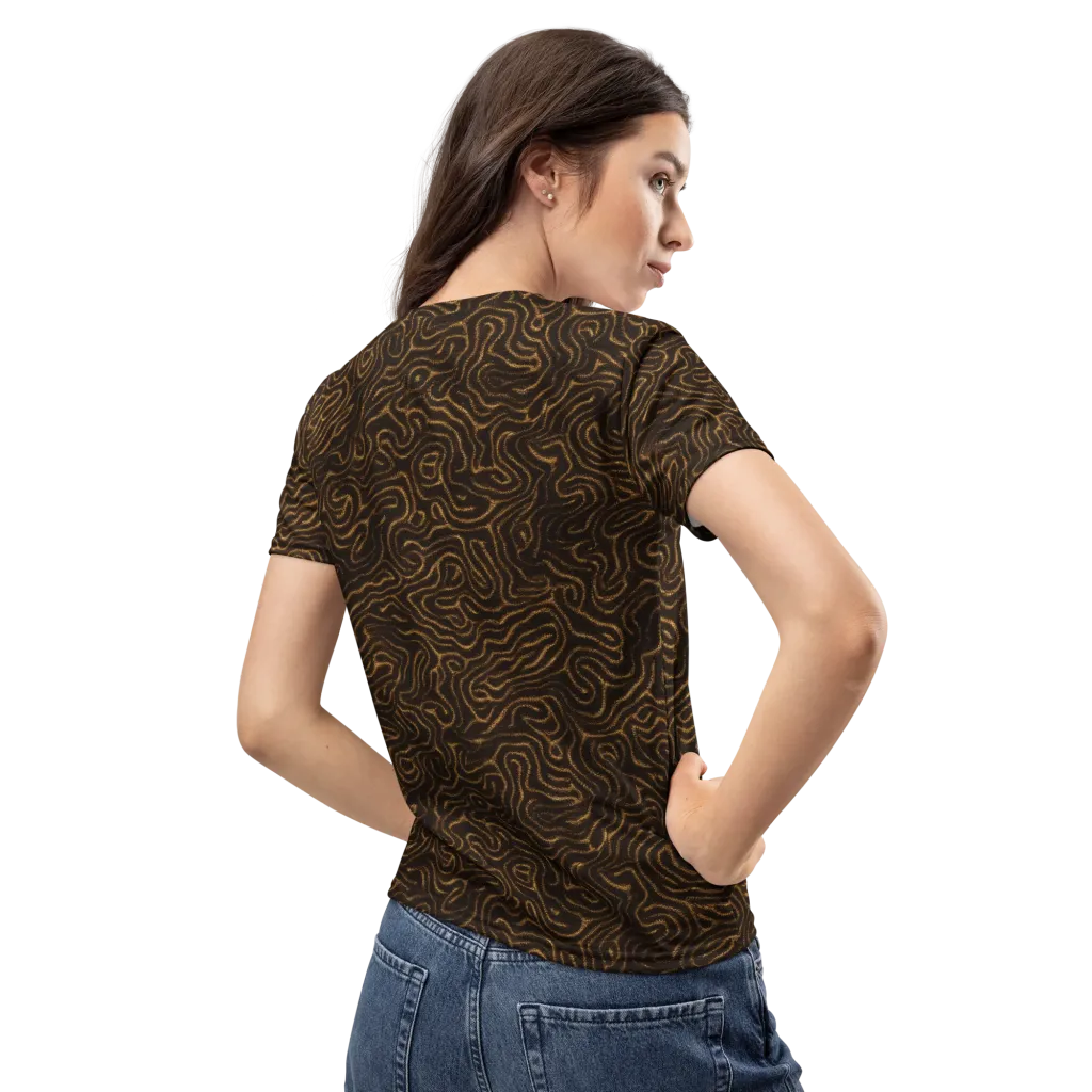 Amber Maze on Women's Crew Neck T-Shirt — Back