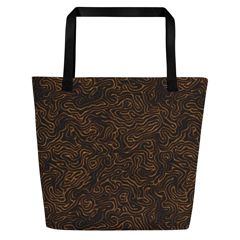 Amber Maze on Large Tote Bag W/ Pocket — Front