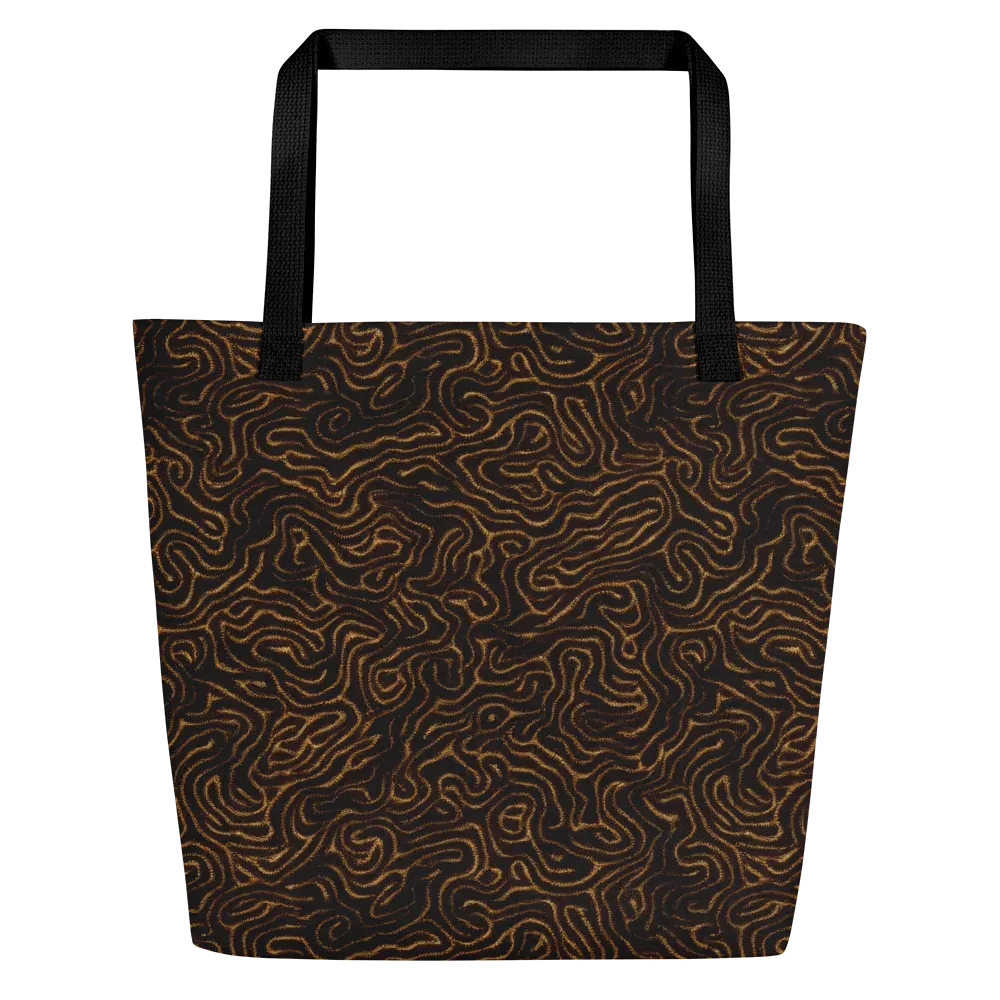 Amber Maze on Large Tote Bag W/ Pocket — Front
