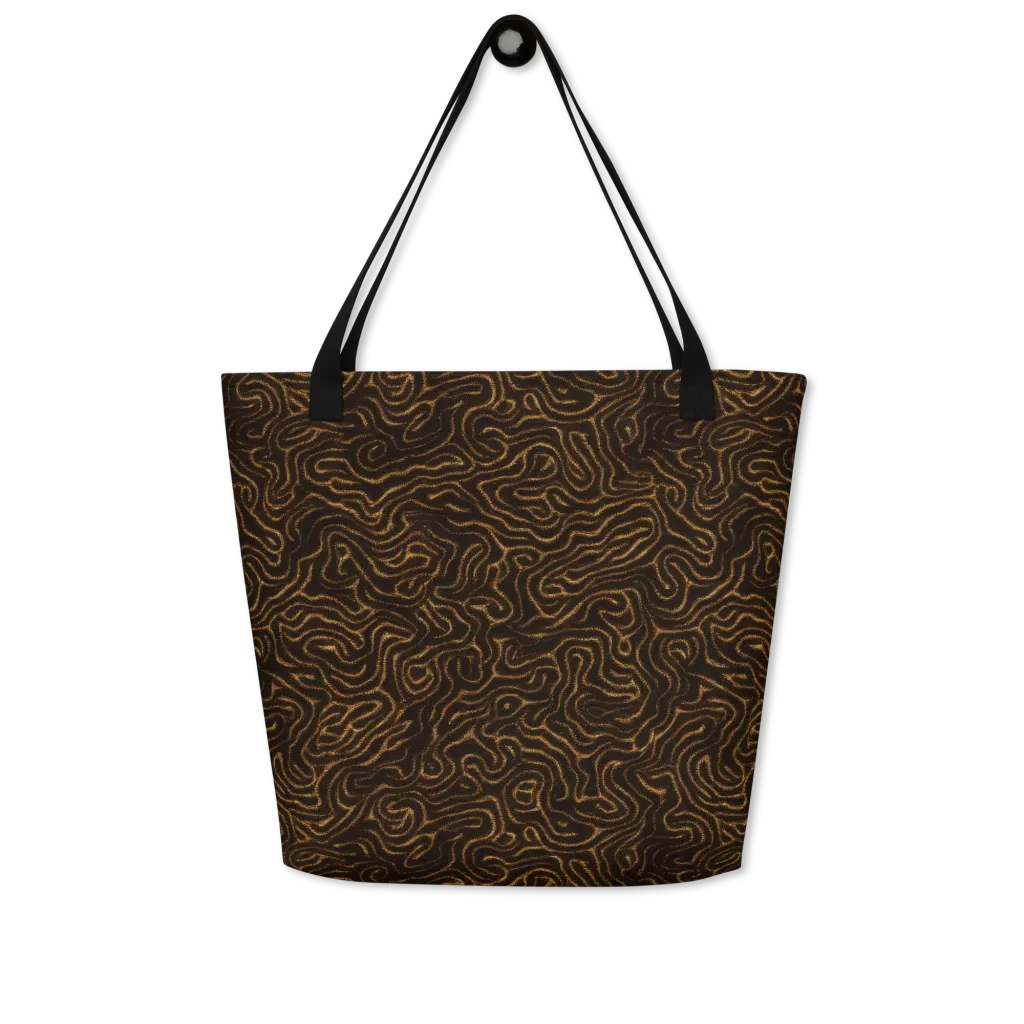 Amber Maze on Large Tote Bag W/ Pocket — Front