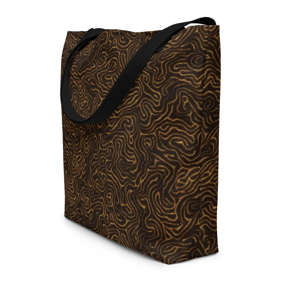 Amber Maze on Large Tote Bag W/ Pocket — Front