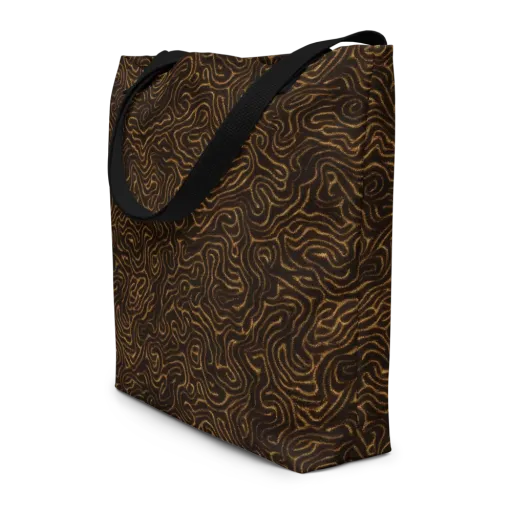 Amber Maze on a Large Tote Bag W/ Pocket