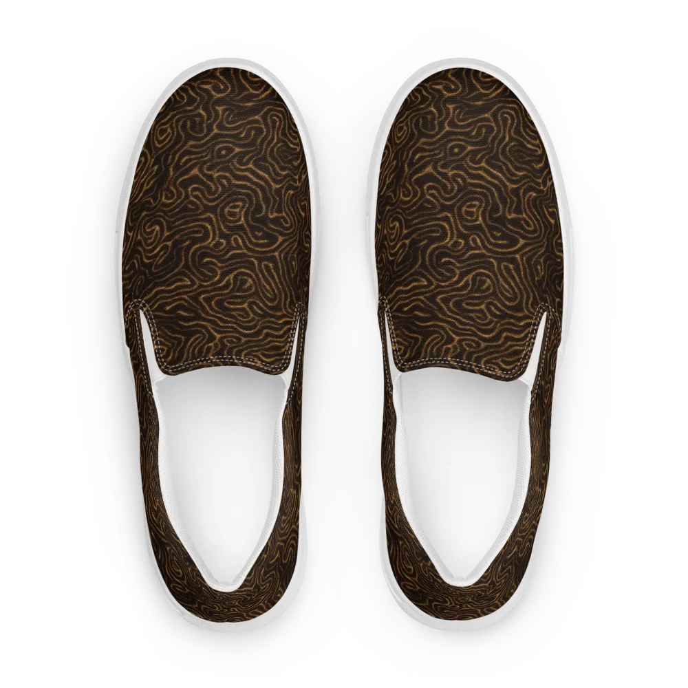 Amber Maze on Women's Slip-On Canvas Shoes — Front