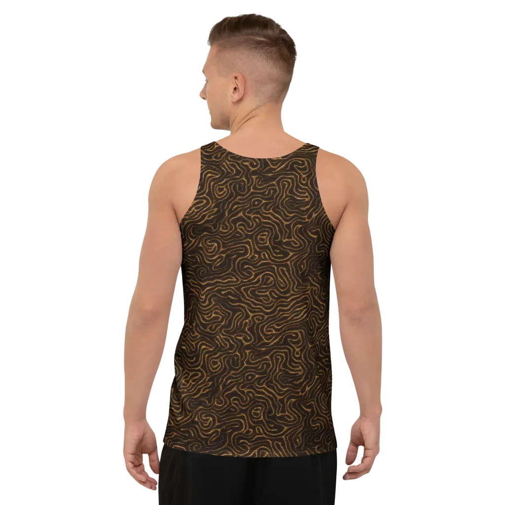 Amber Maze on Men's Tank Top — Back