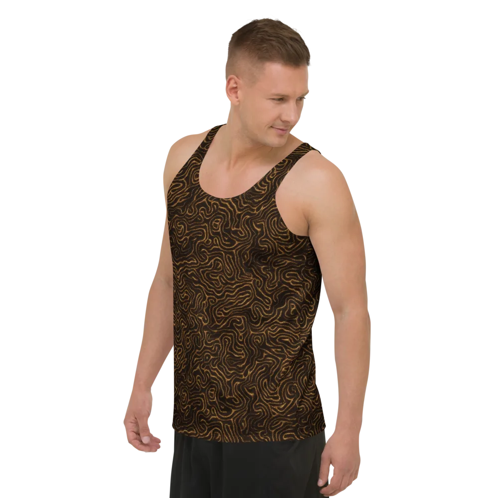 Amber Maze on Men's Tank Top — Left Front